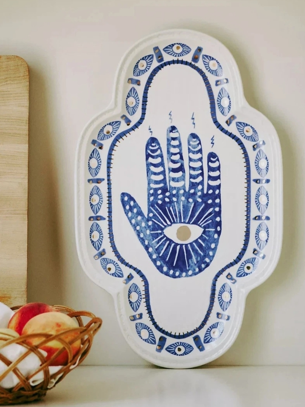 Anthropologie Hamsa Stoneware Platter